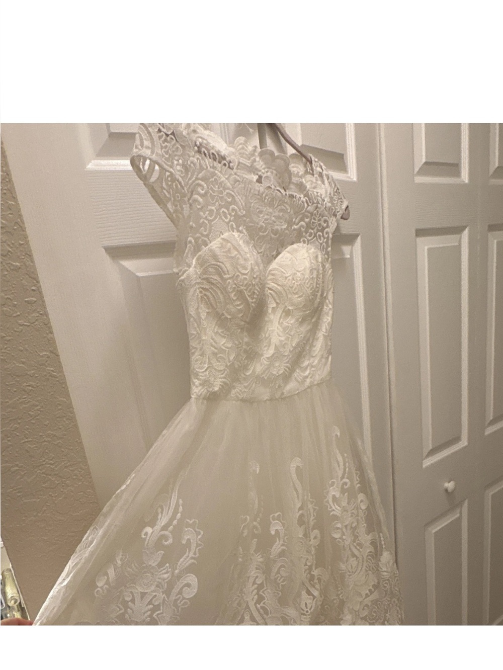 Chi Chi London Ivory Lace A-Line Wedding Dress